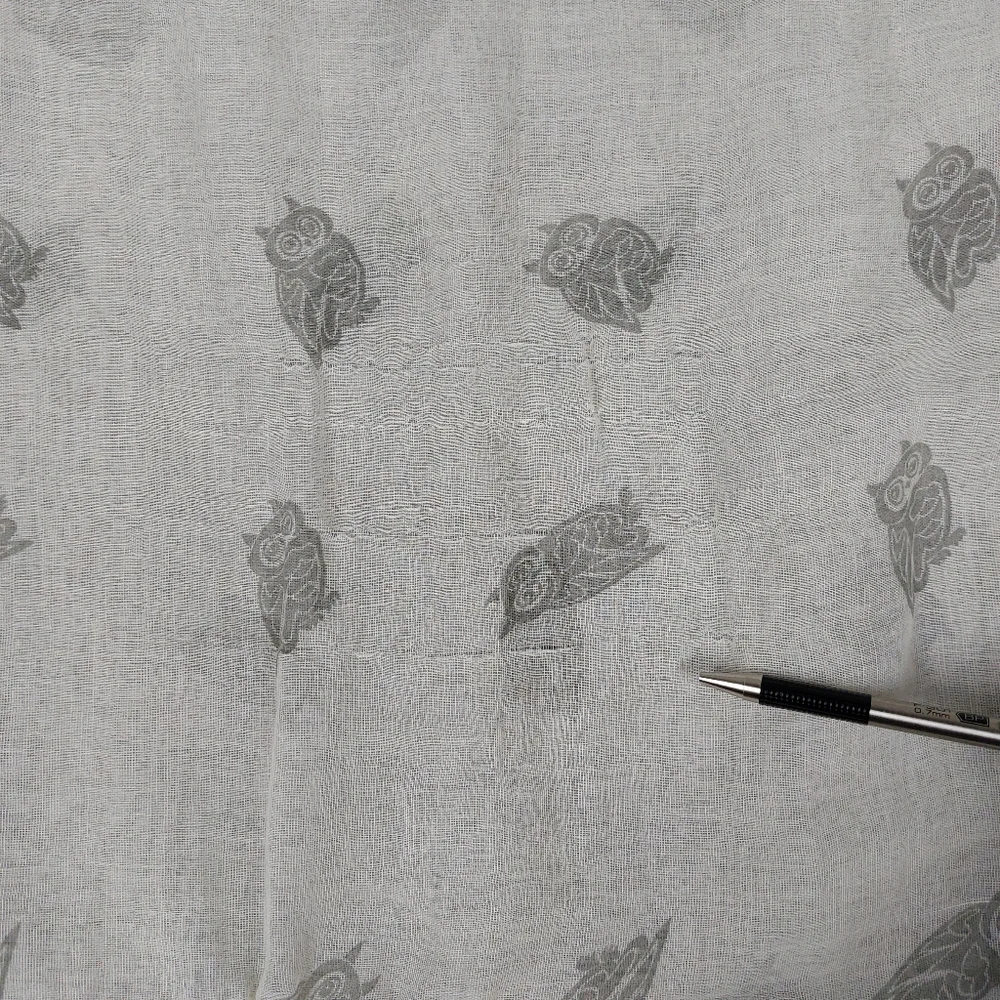 MANHATTAN SCARF COMPANY WOMENS WHITE GRAY SHEER INFINITY OWL PRINT SCARF 29×69